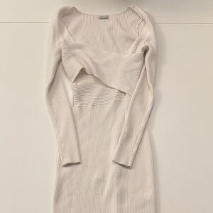 Abercrombie Cream Crossover Sweater Dress